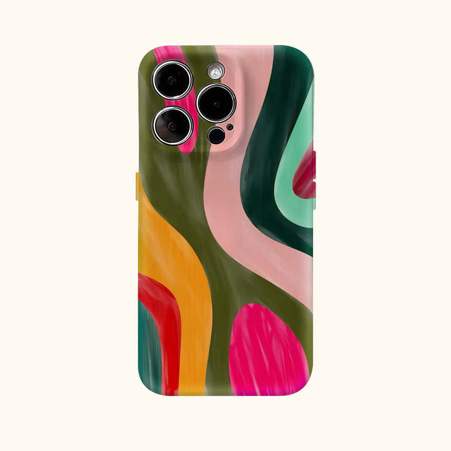 Handyhülle mit lebendiger Wirbelfarbe für Apple iPhone 17 Pro Max Plus 16 15 14 13 12 11 in Multicolour mit doppelschichtiger Rückseite - Bild 2