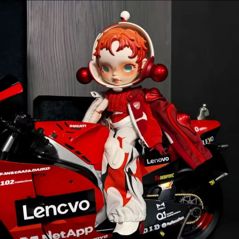 POP MART SKULLPANDA x DUCATI 1/6 Blindbox Mystery Box Actionfigur in Rot - Bild 2