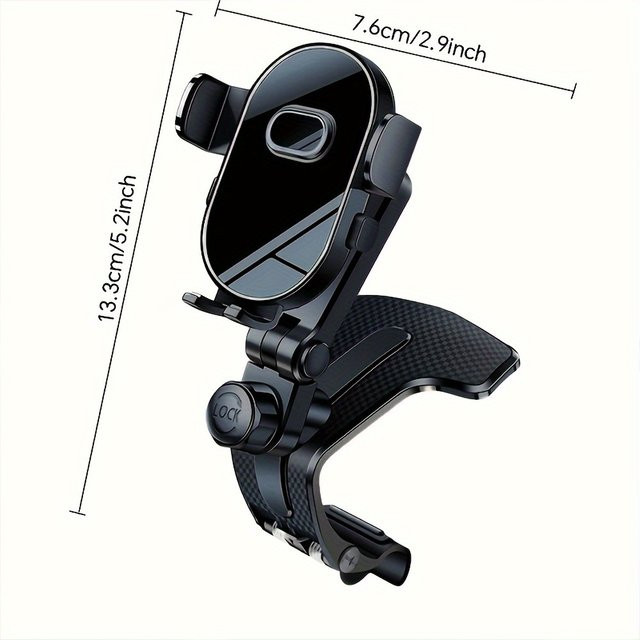 Lcars Multifunktionale Universelle Auto-Handyhalterung für das Armaturenbrett in Schwarz mit Anti-Rüttel-Funktion - Bild 1