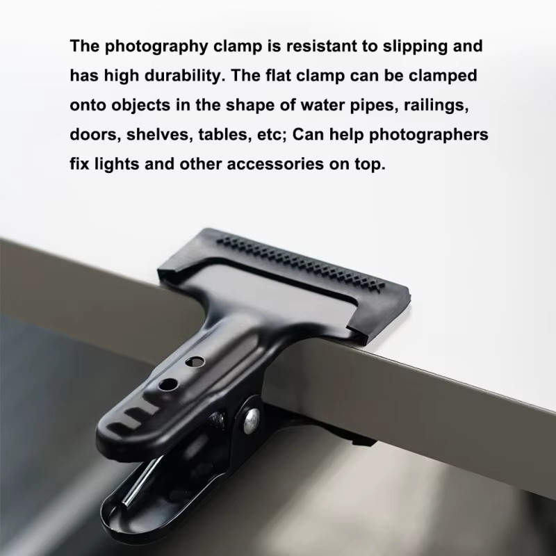 DIXSG Metall-Kamera-Clip-Klemme mit drehbarem Kugelkopf und 1/4 Zoll Gewindeschraube für Kamerastativ, SLR, DSLR und Action-Kamera, Schwarz - Bild 5