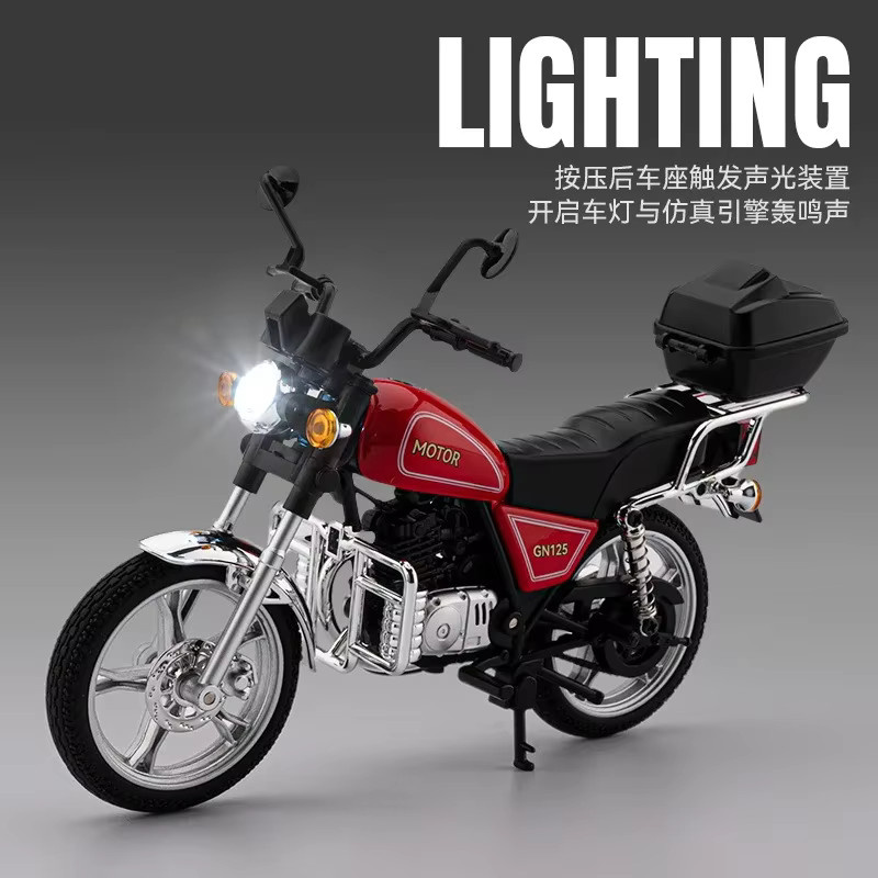 WELLY GN125 Motorrad-Legierungsmodell, 1:12, mit Licht und Sound - Bild 3