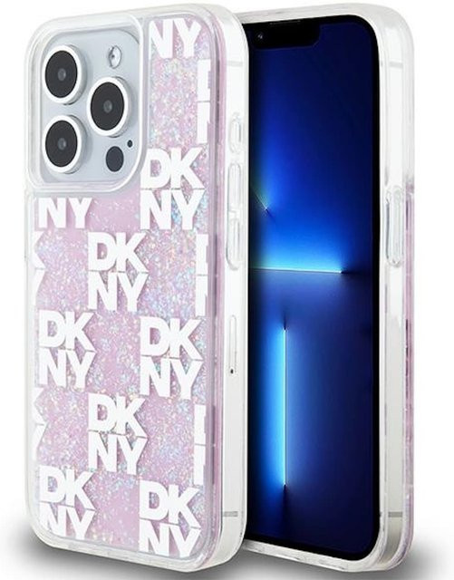 DKNY Liquid Glitter Silikon Case für Apple iPhone 15 Pro in Rosa - Bild 1