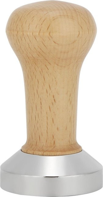 CosyHome Kaffeetamper 51mm aus Edelstahl und Holz in Beige mit ergonomischem Griff - Bild 1