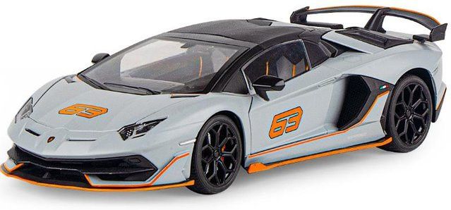 Linyi toy car Aventador Svj 63 Rennwagenmodell, 1:18, Metall, mit Licht und Sound, ab 18 Jahren - Bild 1