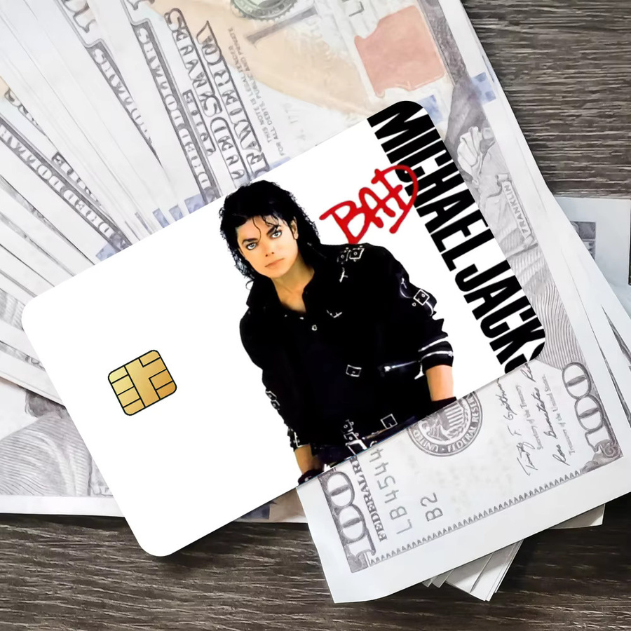 Potdemiel Michael Jackson Aufkleber Set für Bankkarten und Buspässe, 4 Stück, wasserfest, mehrfarbig - Bild 6