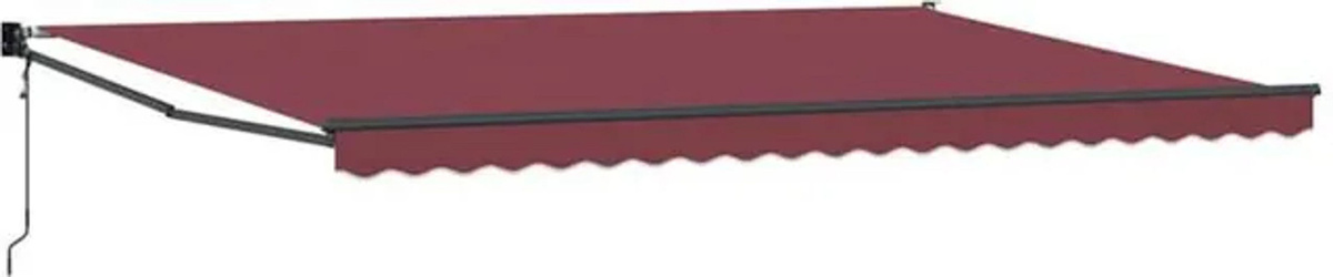 Automatische Markise von Vidaxl in Burgunderrot mit Aluminiumgestell und Polyesterbespannung, B: 500 cm, T: 300 cm - Bild 1