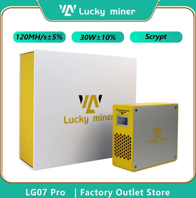 LuckyMiner LG07Pro Scrypt Crypto Miner in Gelb, 120MH/s Heim-Mining-Maschine für LTC und DOGE, 15W - Bild 1