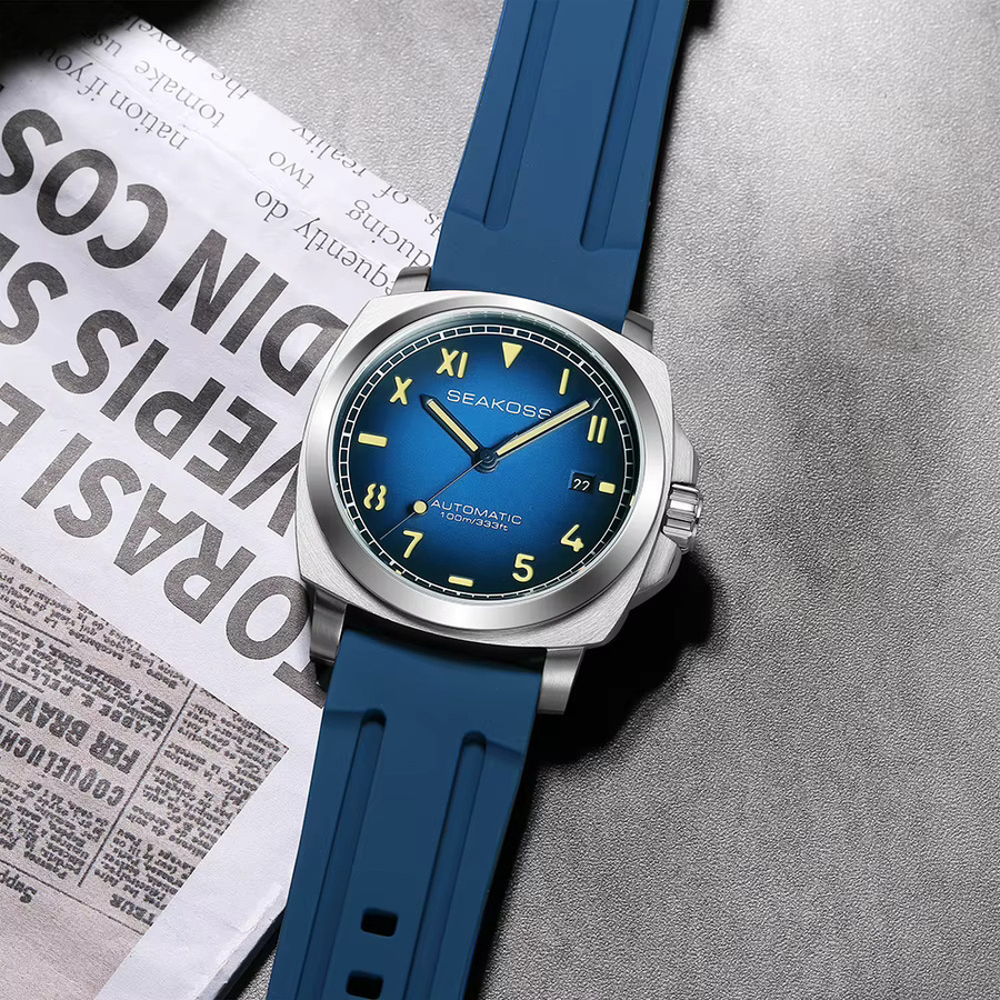 SEAKOSS Armbanduhr, Automatik, Edelstahl, 40 mm, Herren, Blau - Bild 3