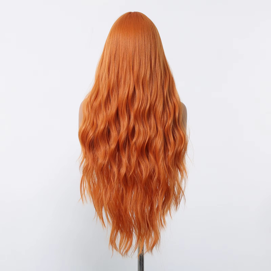 EASIHAIR Perücke, orange, lange Wasserwelle, synthetisch, Damen - Bild 2