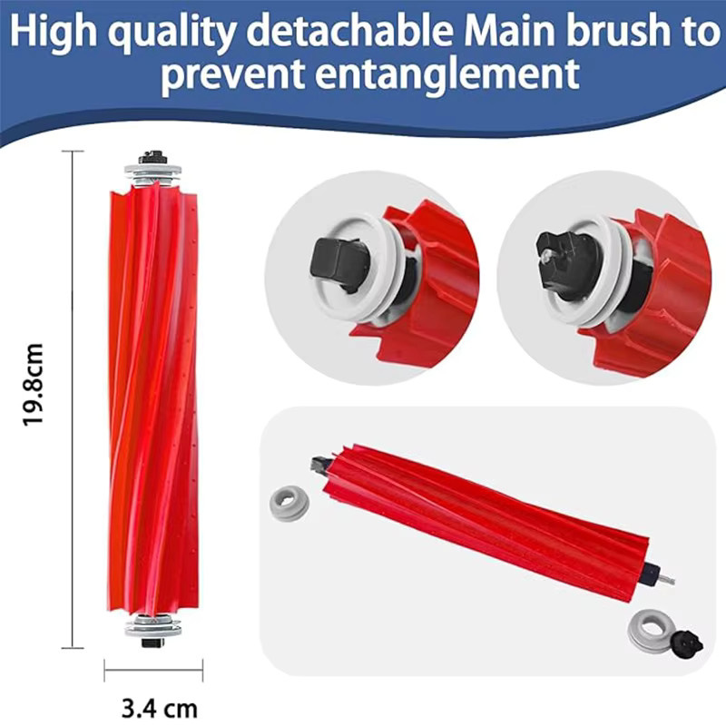Roborock Zubehör-Set für Roboterstaubsauger QV 35A, QR 798 und QV 35S mit Hauptbürste, Seitenbürsten, Filtern, Staubbeuteln und Wischtüchern - Bild 2