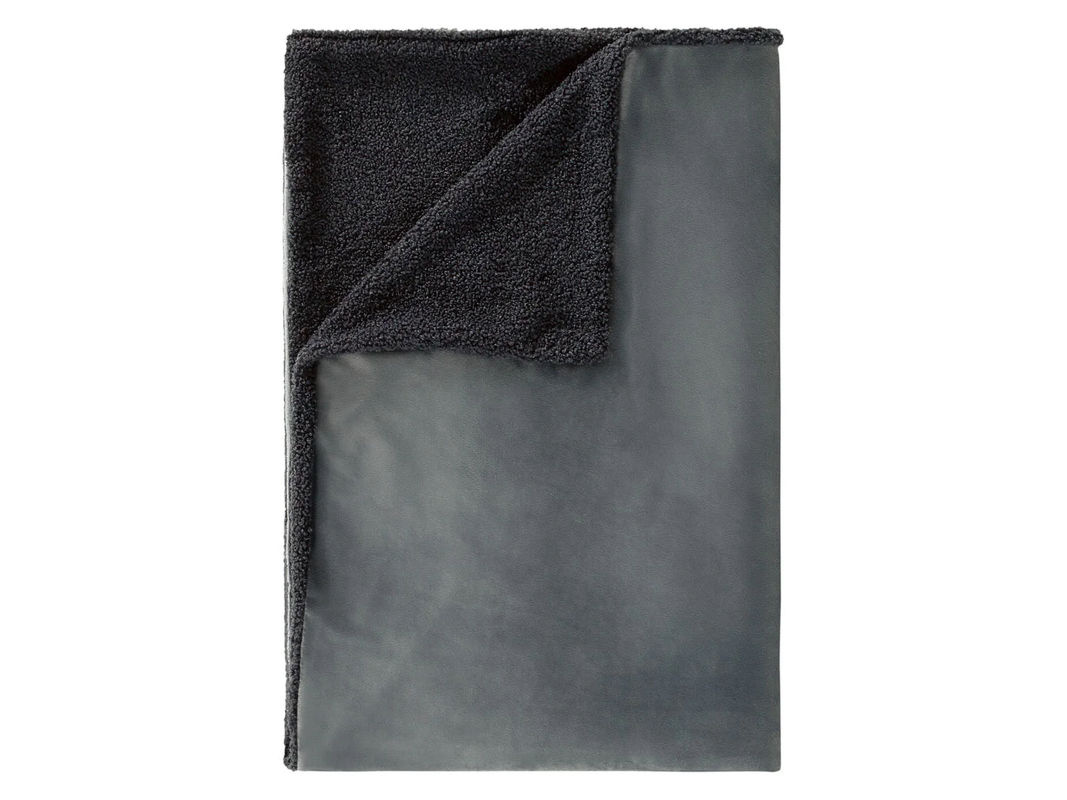 LIVARNO HOME Kuscheldecke Teddyfleece in Grau, B: 150 cm, L: 200 cm - Bild 2