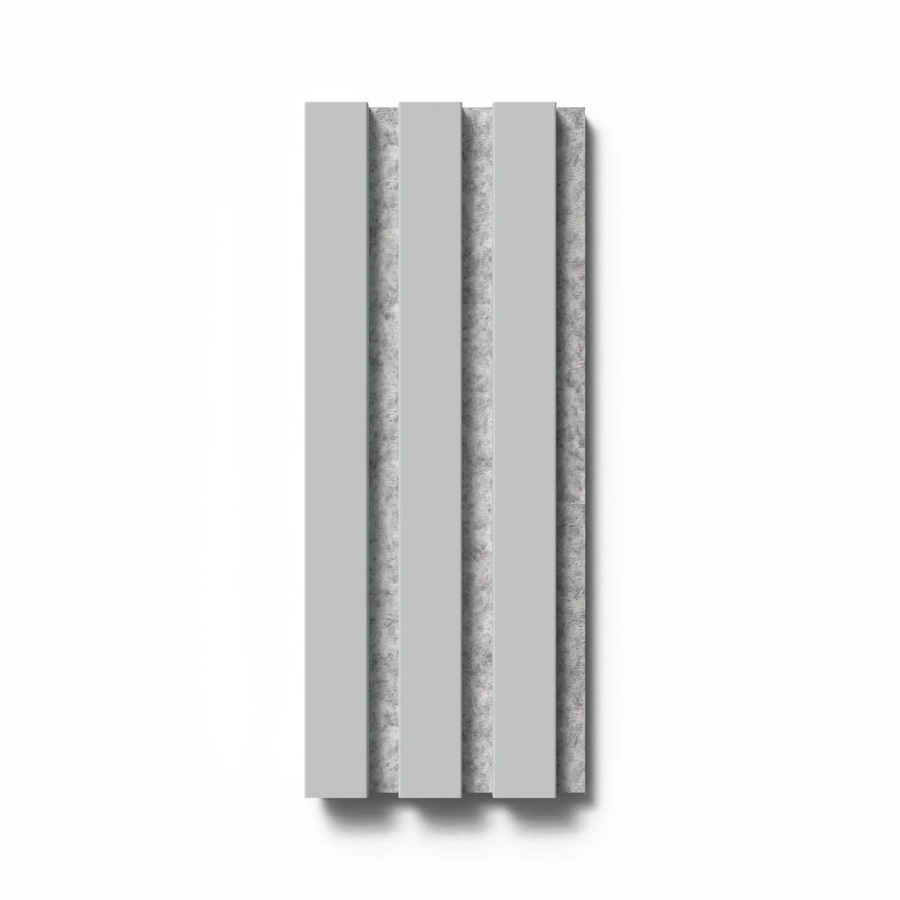 Denpanels Akustikpaneel mit Muster in Weiß Matt und grauem Filz, Breite: 29,5 cm, Höhe: 15 cm - Bild 2