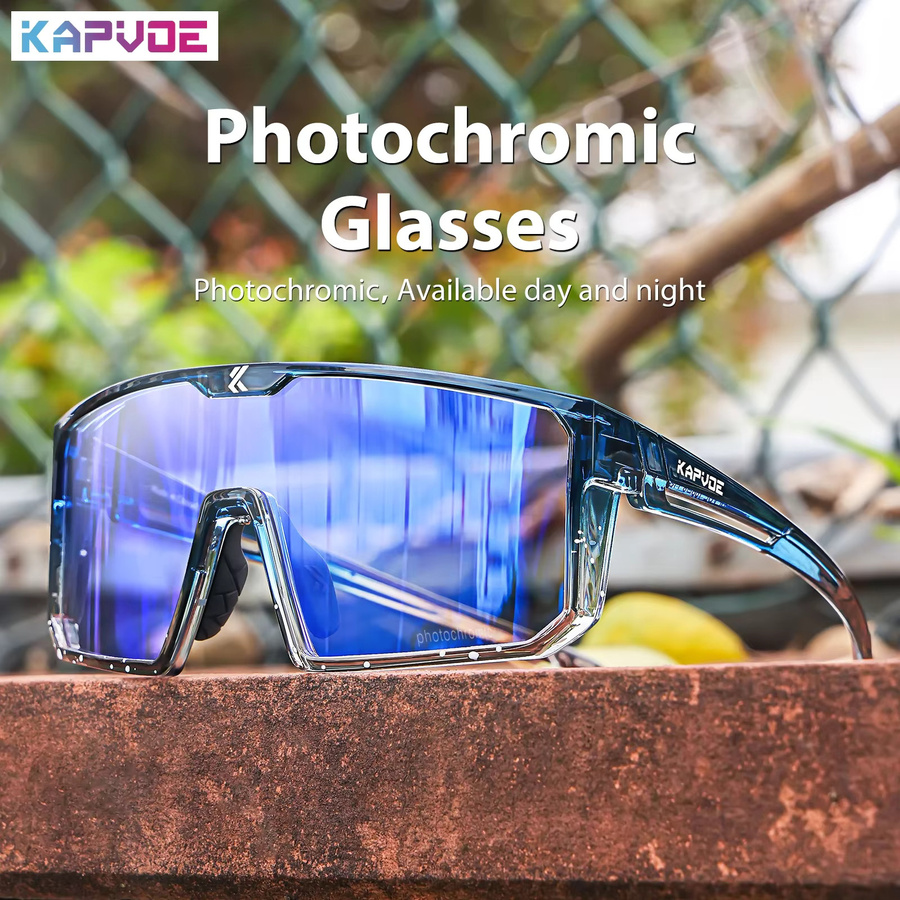 Kapvoe Photochrome Sonnenbrille, Vollrand, Unisex, Kunststoff - Bild 3