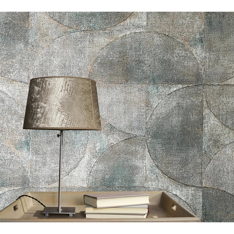 Marburg Vliestapete Vintage Deluxe mit geometrischem Halbkreis-Muster in Grau-Anthrazit - Bild 1