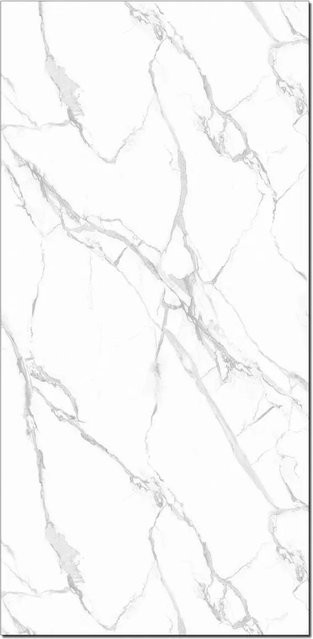 Aluverbund24 PVC Wandpaneele in Carrara-White Marmor-Optik Hochglanz, B: 122 cm, H: 244 cm - Bild 1