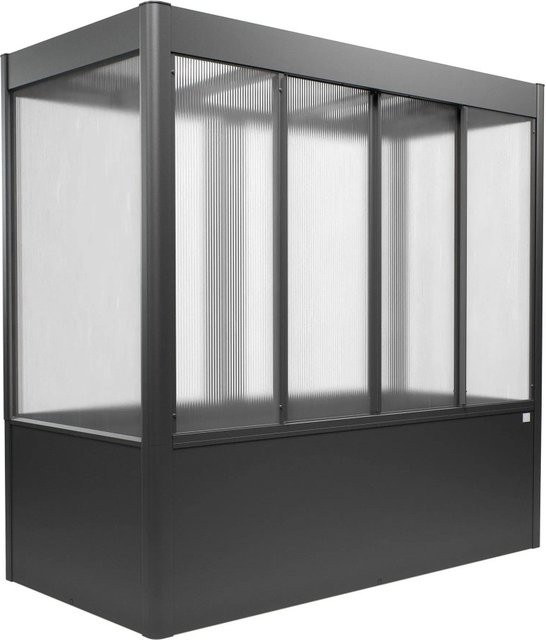 Biohort Gewächshaus Florentina Dunkelgrau-Metallic mit Polycarbonat-Verglasung und verzinktem Stahl, 2 m² - Bild 1