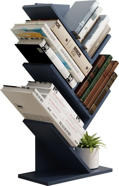 VCM Standregal Nulis Bücherregal aus Holz in Anthrazit B/T/H: 77 x 40 x 20 cm - Bild 1