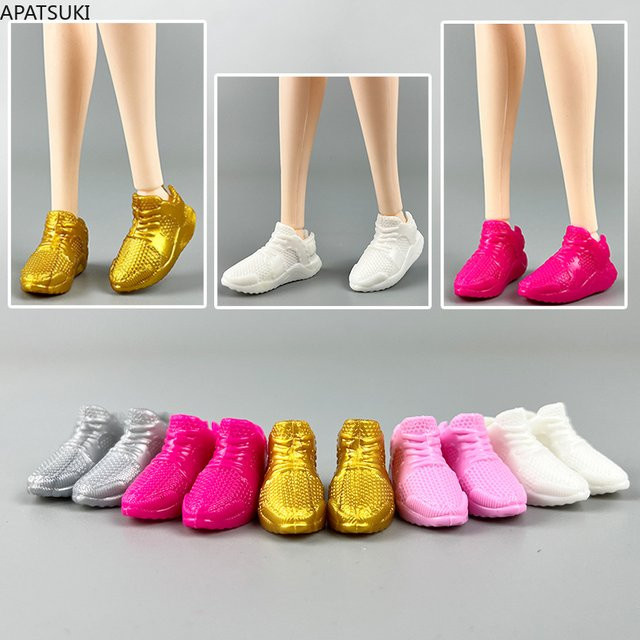 Barbie Puppen Zubehör, Mehrfarbige Mode flache Schuhe, Kunststoff - Bild 1