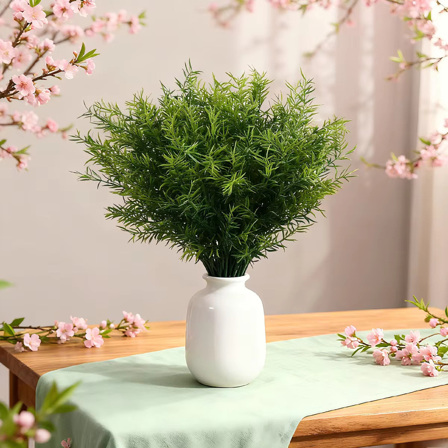 ZQCY Künstliches Gras aus Kunststoff in Grün für Garten, Hof und Hochzeit als Dekorations-Set (3 oder 6 Stück) - Bild 1