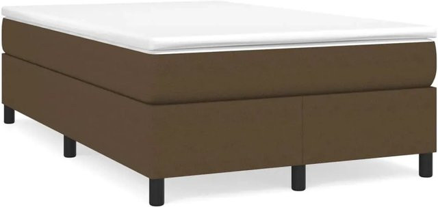 vidaXL Boxspringbett in Dunkelbraun mit Stoffbezug, B/T/H: 120 x 200 x 35 cm - Bild 1
