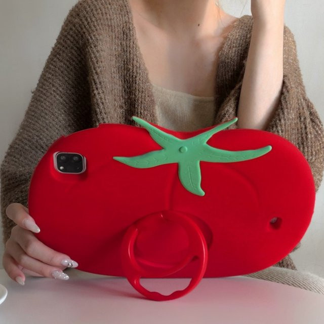 Cartoon-Tomaten Tablet-Hülle für Apple iPad Mini, Air und Pro in Rot - Bild 1
