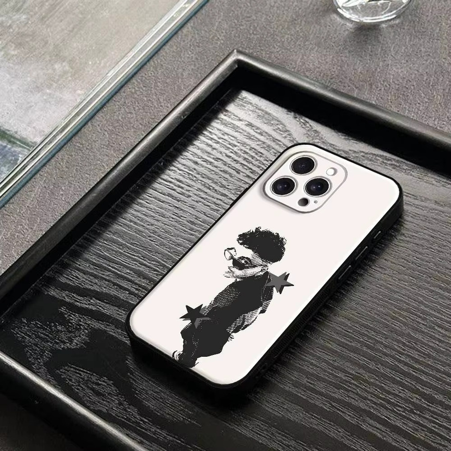 Mesuca Handyhülle für iPhone 17 16 15 14 13 12 11 Pro Max Mini X Xs XR in Schwarz und Weiß aus Silikon - Bild 5