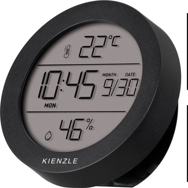 Kienzle Thermo-Hygrometer Schwarz Ø 6,7 cm - Bild 1