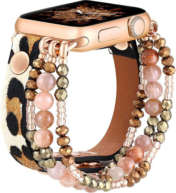 CAOWTAN Uhrenarmband Leder, Perle, Damen - Bild 1