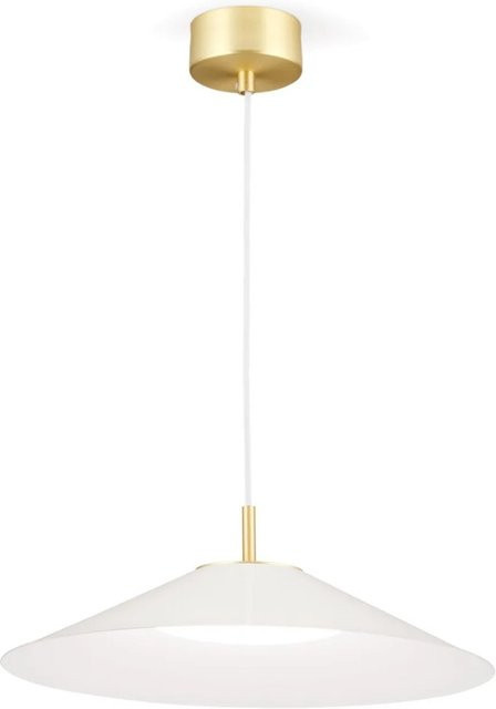 Orion Leuchten LED Hängeleuchte Gourmet in Weiß und Gold, dimmbar, Durchmesser: 35 cm, 22W, 1700lm, warmweiß 3000K - Bild 1