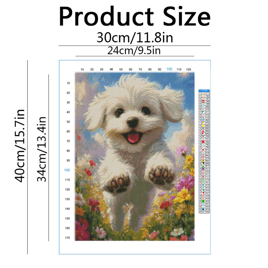 Evershine Kreuzstich-Set Blumenbild als DIY-Stickerei in Multicolour, Wandkunst B/H: 30 x 40 cm - Bild 2