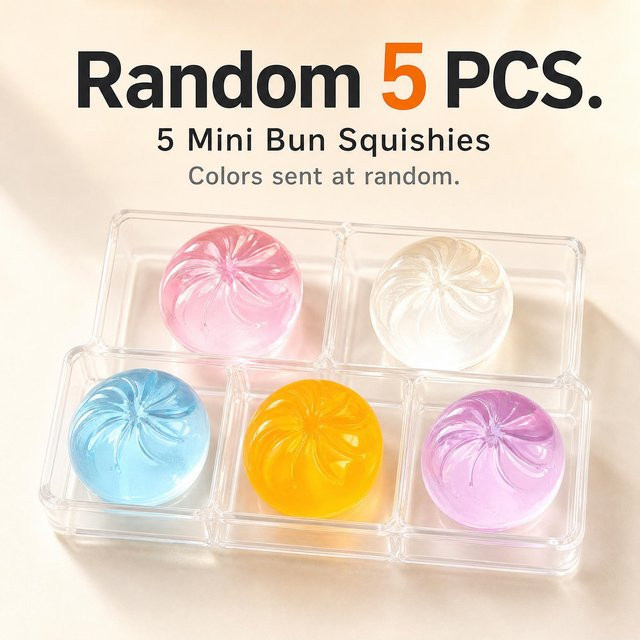 A Family Of Home Textiles Mini-Knödel mit Dampfgarer, 5-teiliges Set, Knetbare Spielzeuge, Kristall Squishy Fidget Sensorisches Spielzeug - Bild 1