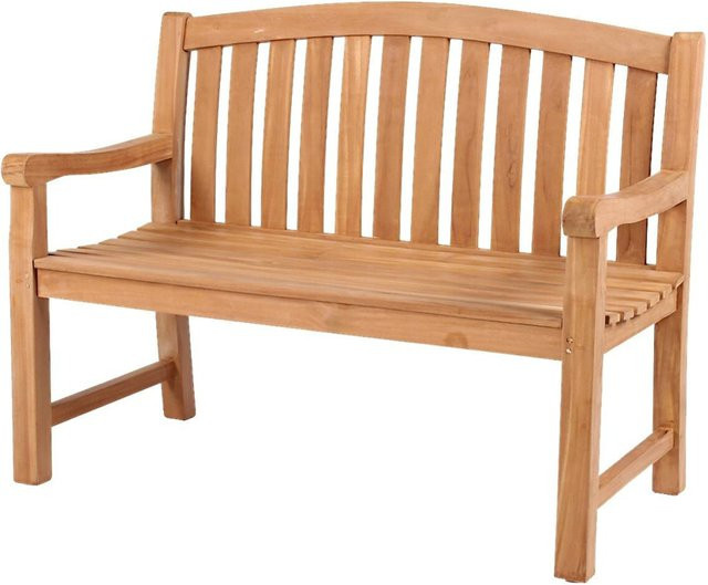 deVries Gartenbank Woodie aus Teakholz in Braun, 2-Sitzer mit Armlehnen, B/H/T: 120 x 94 x 57 cm - Bild 1