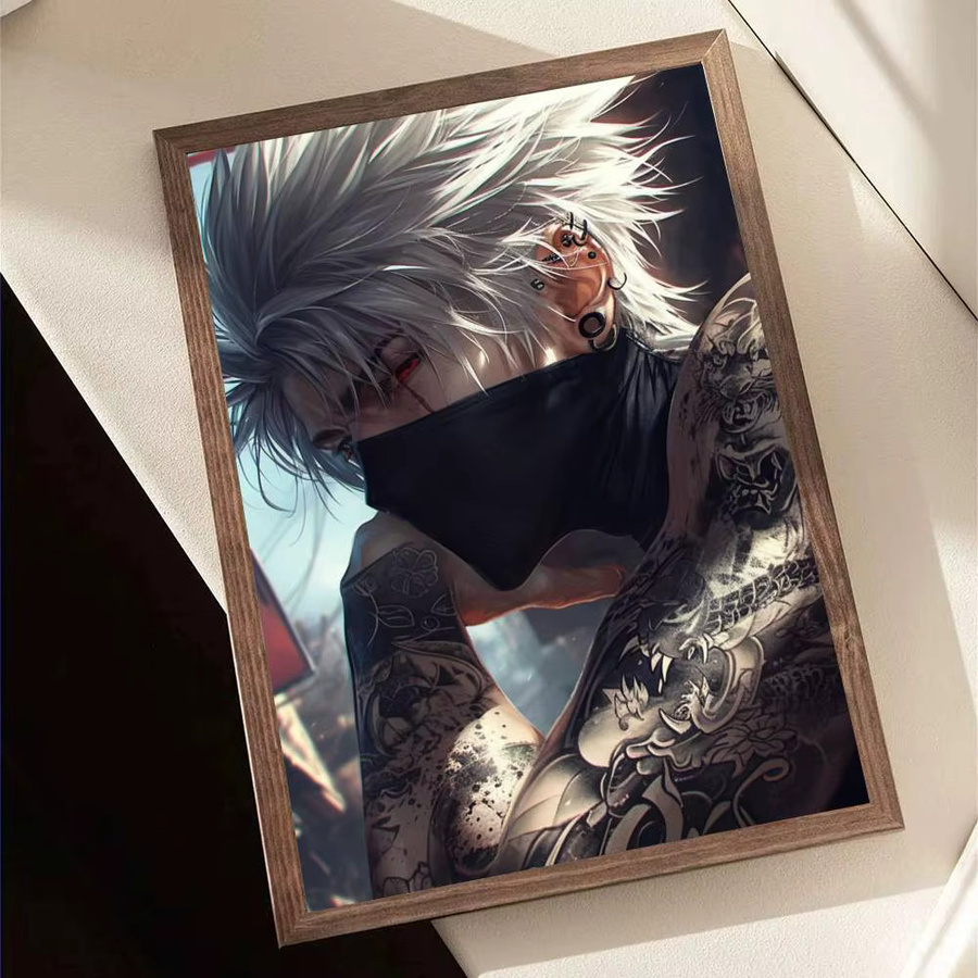 Selbstklebendes Wandkunst-Poster aus Leinwand mit Naruto Hatake Kakashi Motiv in Mehrfarben - Bild 6