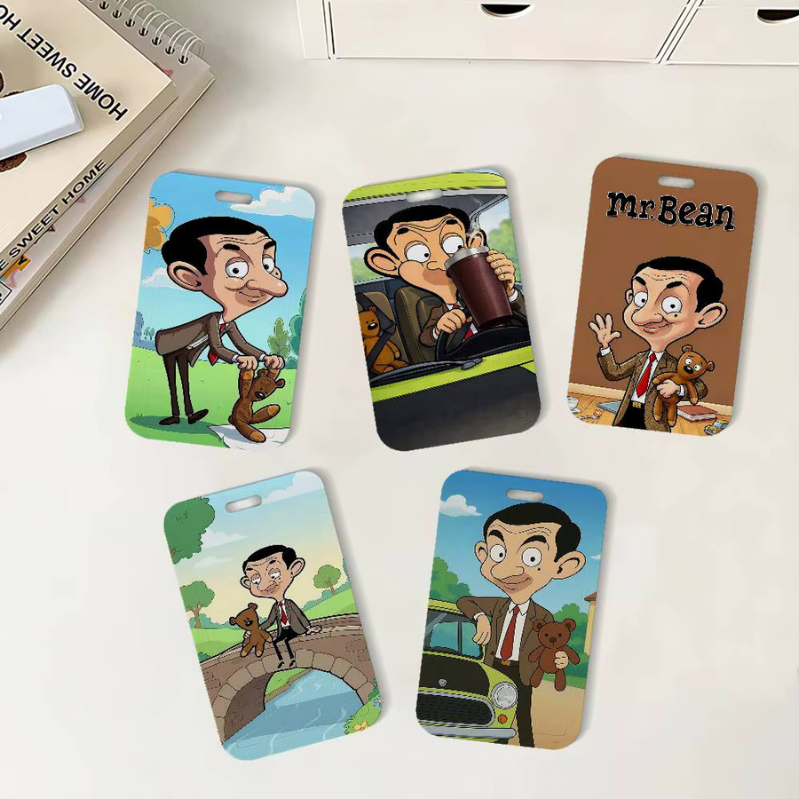 Cartoon M-Mr B-Bean Ausweishalter mit Umhängeband für Büro und Schule in Multicolour aus Kunststoff - Bild 2