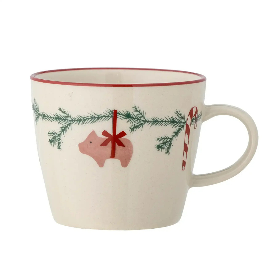 Bloomingville Becher Yule Beige Stoneware 2er-Set 300 ml - Bild 1