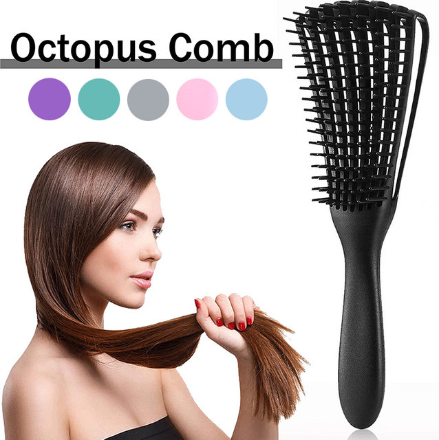 Octopus Haar Bürste, Entwirrkamm mit 8-Klaue, Kopfhautmassage, Unisex - Bild 1