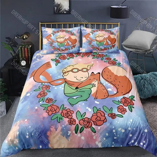 Bettwäscheset Der Kleine Prinz mit 3D-Druck, Blau, B/H: 135 x 200 cm - Bild 1