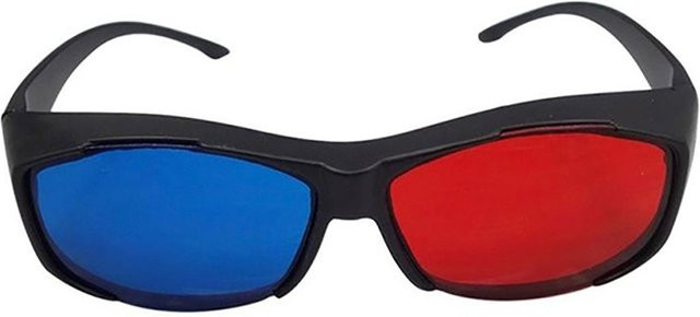 TPFNet Anaglyphenbrille 3D Brille aus Kunststoff in Schwarz - Bild 1
