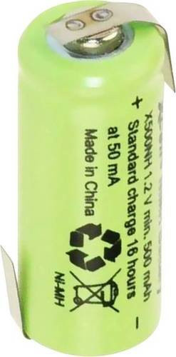 XCell X500H ZLF Spezial-Akku Lady NiMH 1.2V 500 mAh mit Z-Lötfahne in Grün - Bild 1