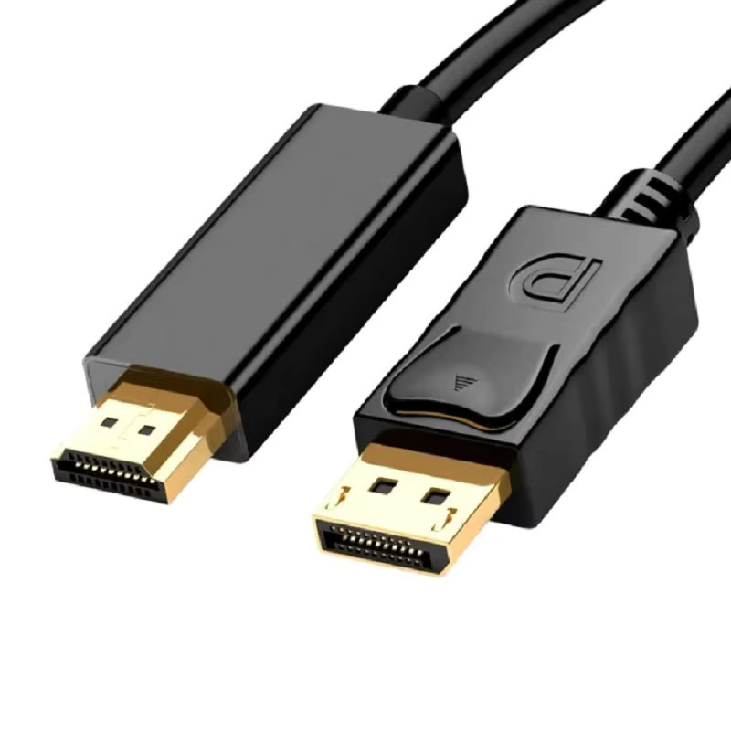 WEFAWAN DisplayPort zu HDMI Adapter in Schwarz, 1,8 m Verbindungskonverter für 4K, 2K und 1080p Auflösung für Monitor, TV, Projektor, Laptop und PC - Bild 6