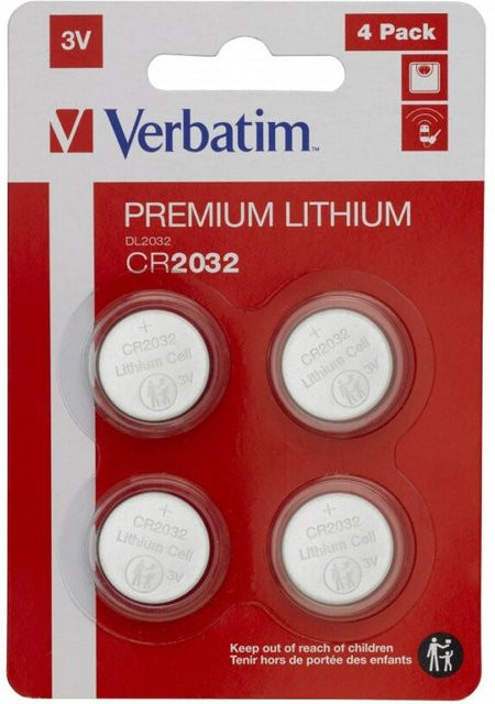 Verbatim CR2032 Knopfzellen Silber 4er Set - Bild 1