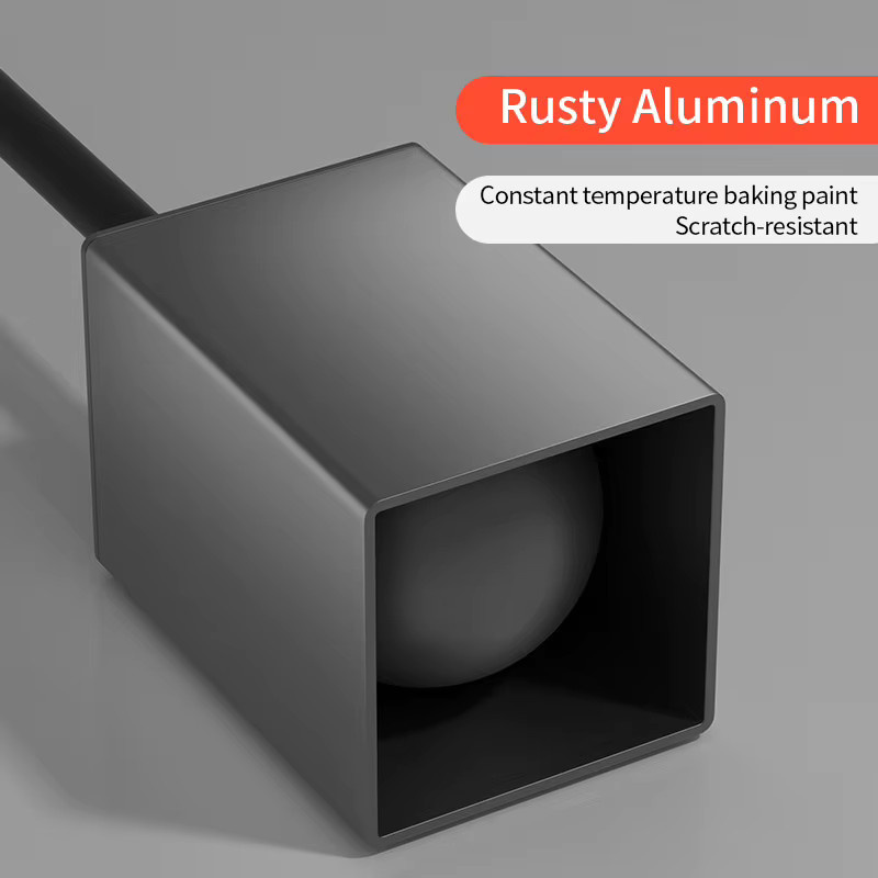FALANGSHI WC-Bürstenhalter aus Aluminium zur Wandmontage ohne Bohren in Schwarz oder Grau, Modell WB8712 - Bild 5