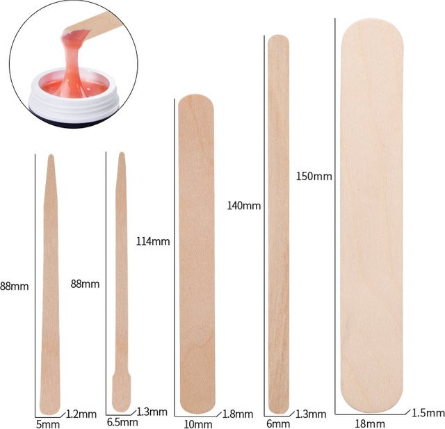 100 Stück Einweg-Zungenspatel aus Holz, Unisex - Bild 1