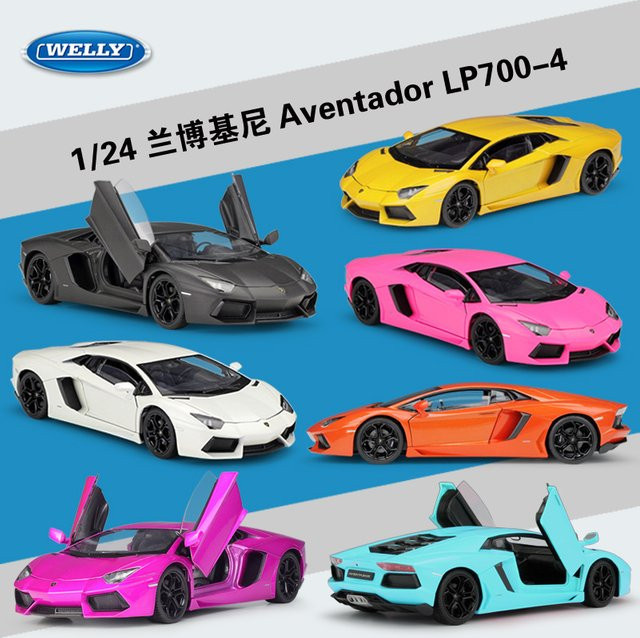 WELLY Lamborghini Aventador LP700-4 Supercar, Modellauto, 1:24, ab 3 Jahren - Bild 1
