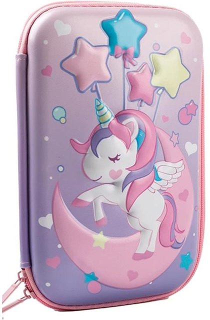 Binchi Cultural Supplies 3D Kawaii Federmäppchen aus EVA mit großem Fassungsvermögen und wasserdichtem Design in Lila - Bild 1