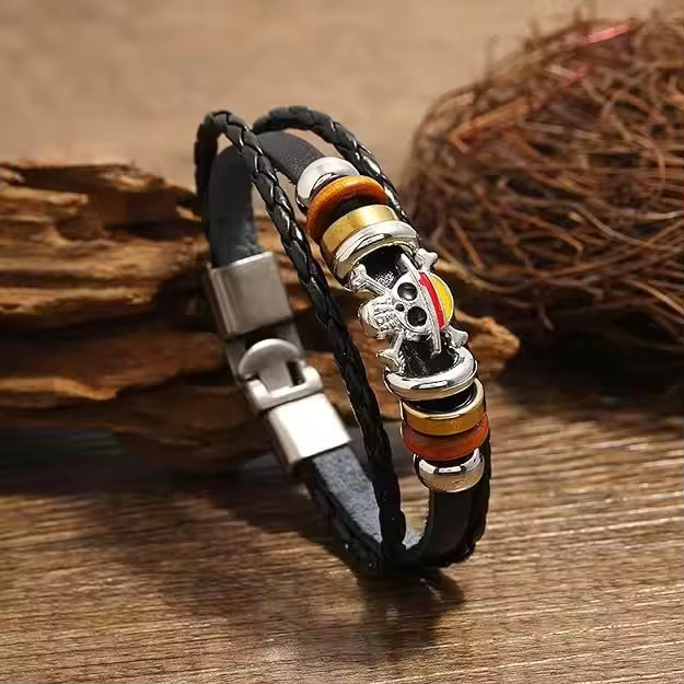 Bandai Lederarmband, Schwarz, Unisex - Bild 4