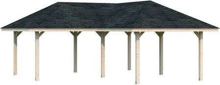 PALMAKO Pavillon Bianca Set in Braun, B/H/T: 588 x 319 x 588 cm - Bild 1
