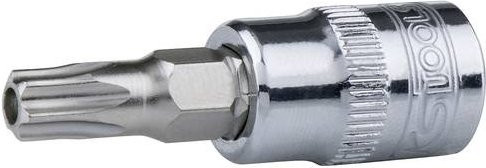 KS Tools CHROMEplus Bit-Stecknuss TX mit Stirnlochbohrung TB50, 3/8 Zoll, Silber - Bild 1