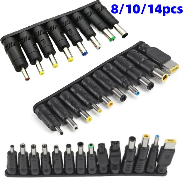 BSN DC-Adapter-Steckverbinder Hohlstecker Netzteiladapter Schwarz, 5,5 x 2,1 mm Buchse auf Stecker für Monitor, Webcam, Router und Laptop - Bild 1