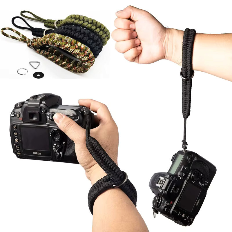 WYMECT Handgewebte Kamera-Handschlaufe mit Quick Release für Canon Nikon Sony Fuji Leica Olympus in Grün - Bild 2